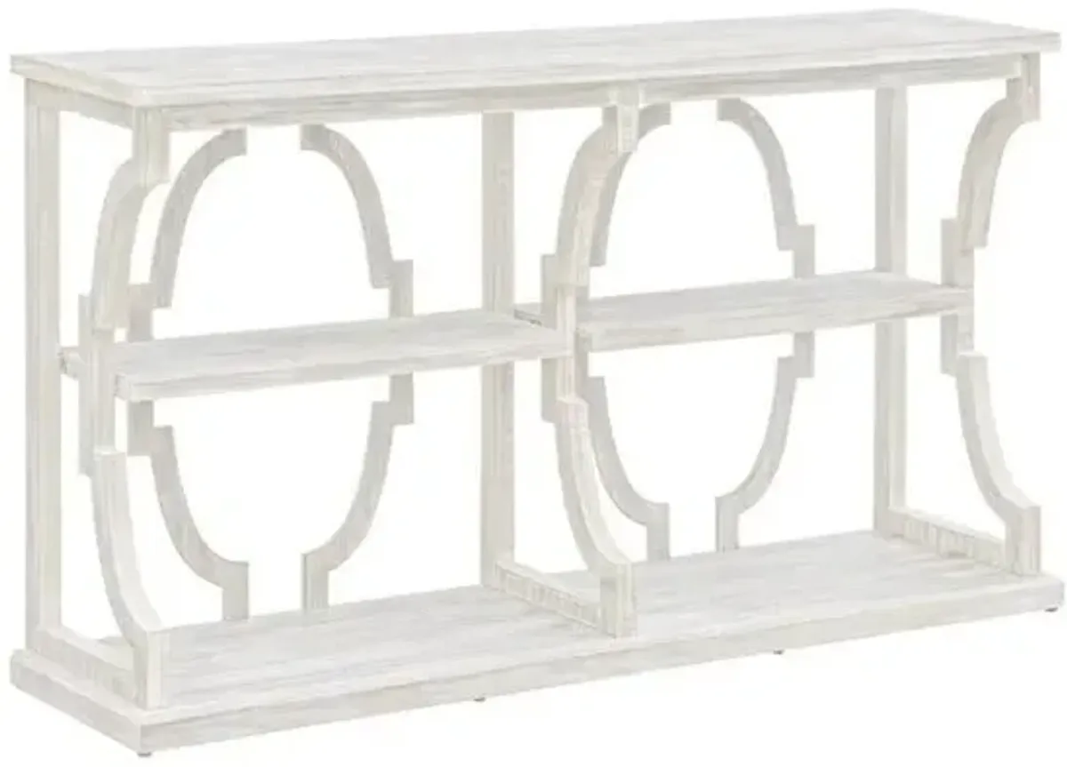 Crestview Stockton White Wash Console Table