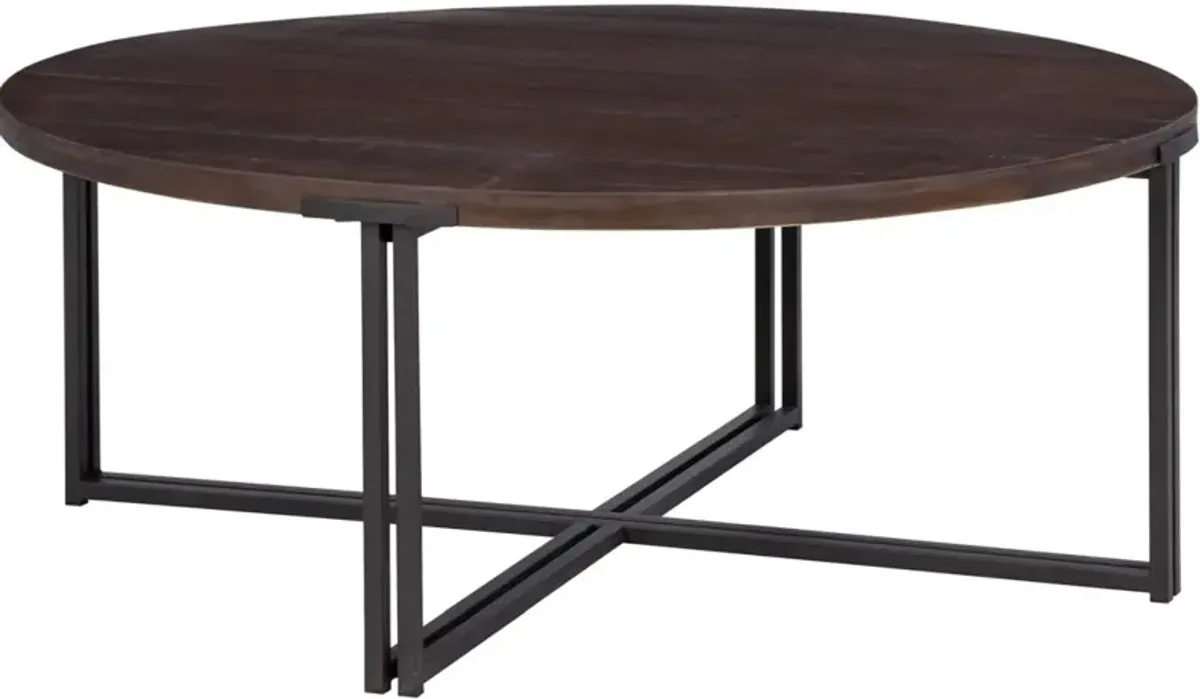 Aspenhome Zander Brown/Dark Round Coffee Table