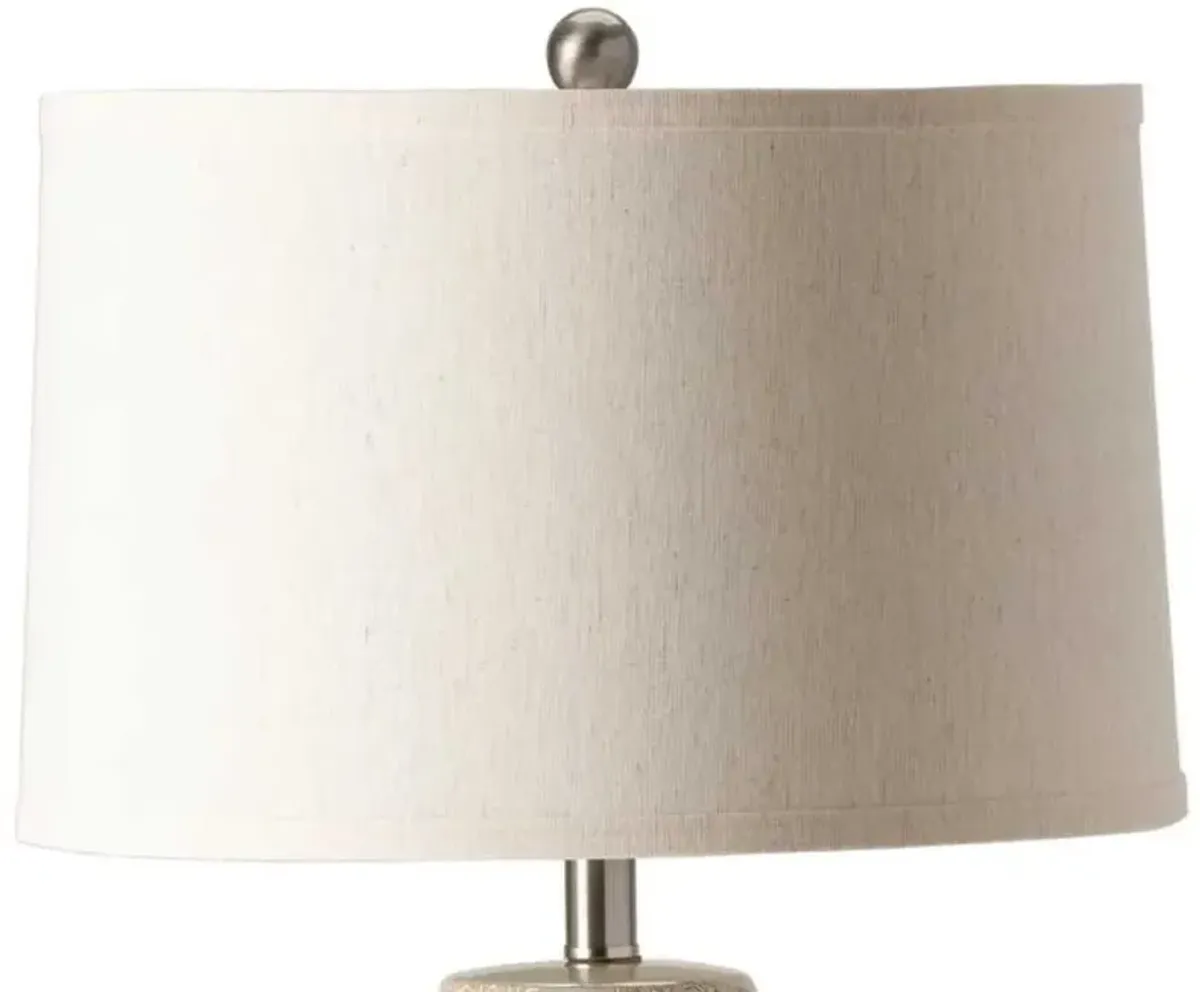 Crestview Melrose Textured Silver Table Lamp