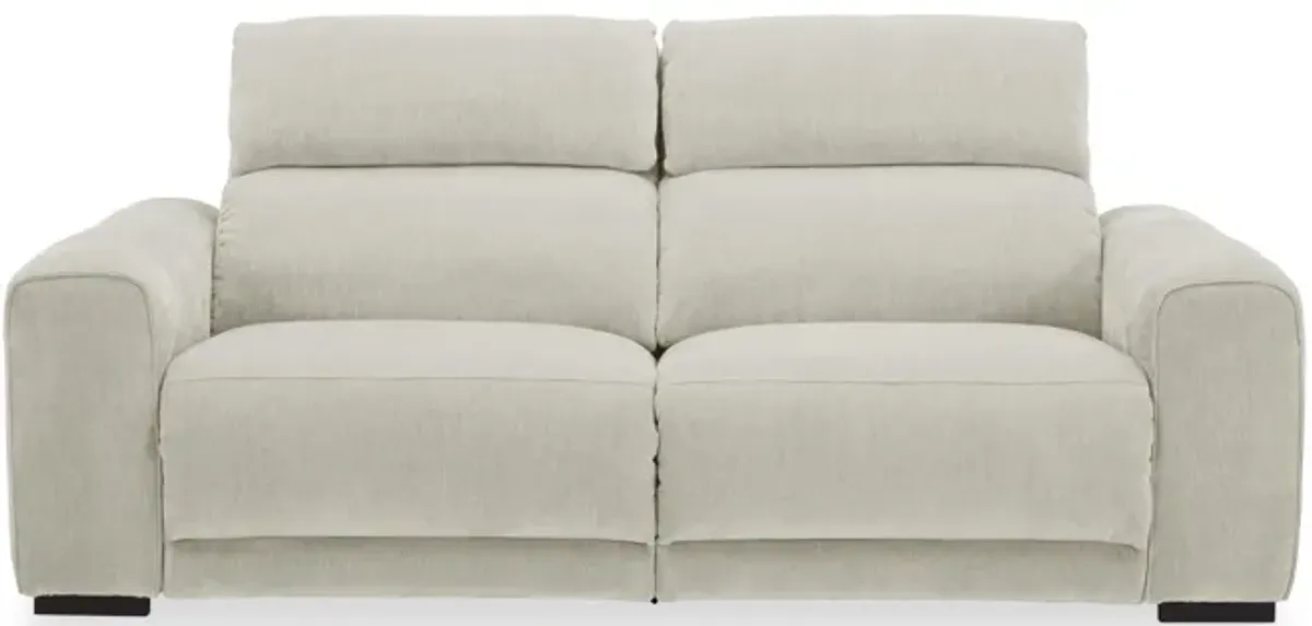 Hudson's Furniture Exclusive Alexandra Power Reclining Loveseat in Ivory Fabric