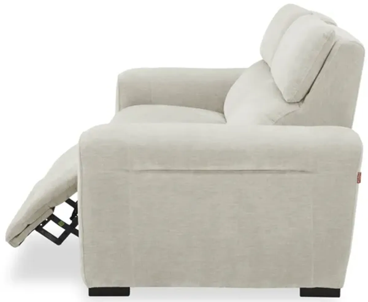 Hudson's Furniture Exclusive Alexandra Power Reclining Loveseat in Ivory Fabric