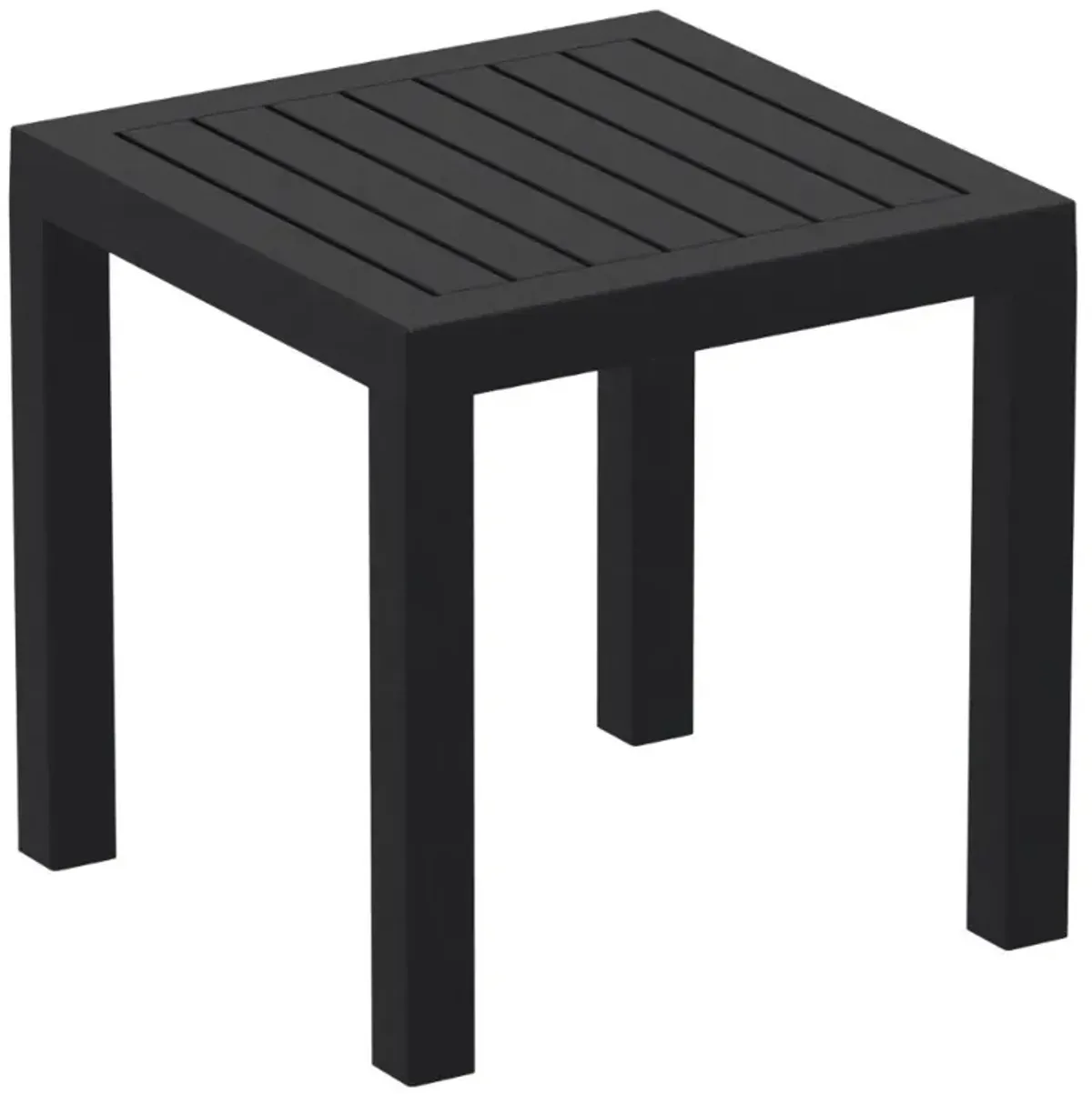 Ocean Square Resin Side Table Black