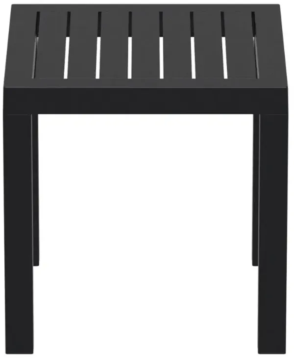 Compamia Ocean Square Resin Side Table Black