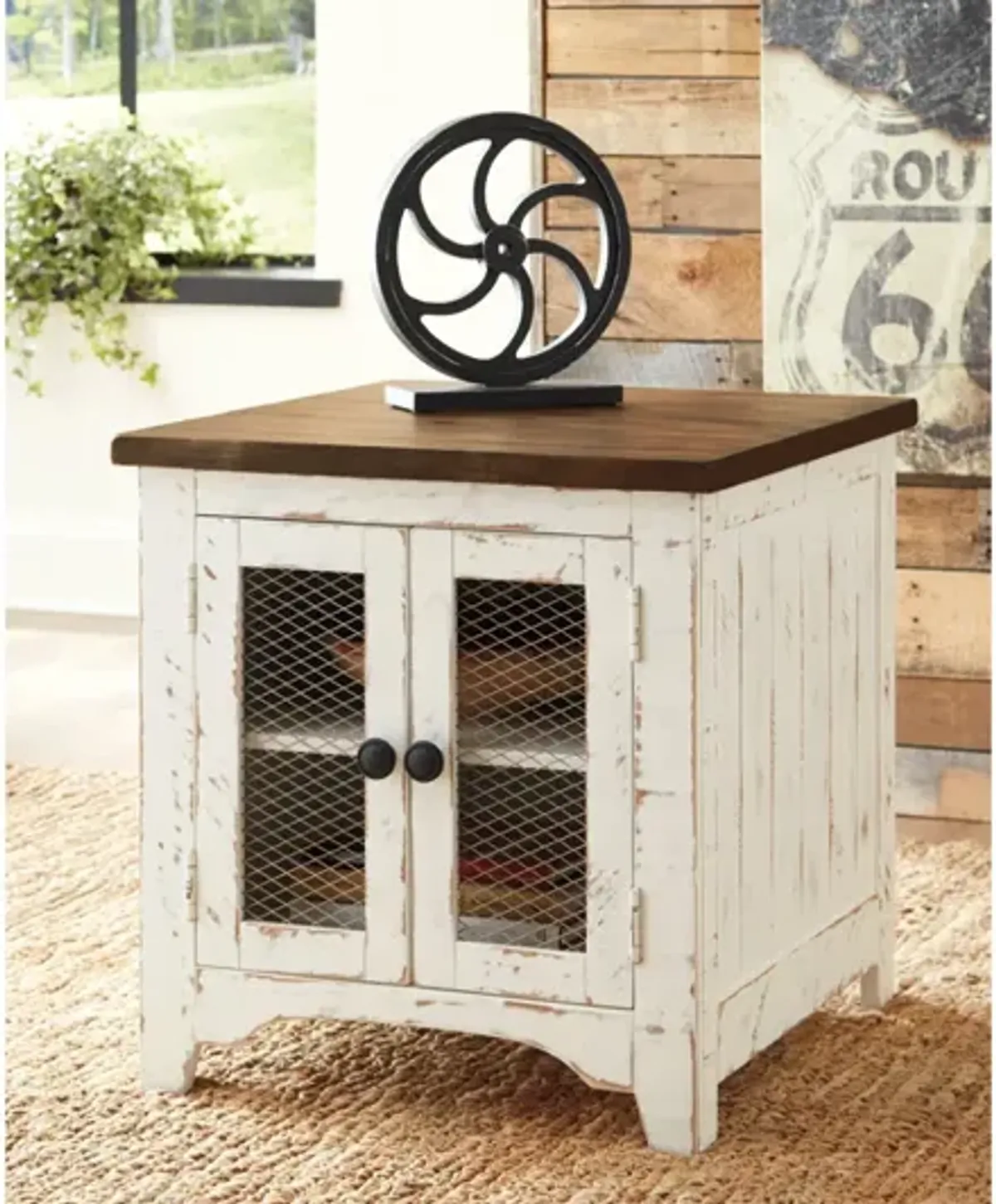 Ashley Wystfield End Table White/Brown