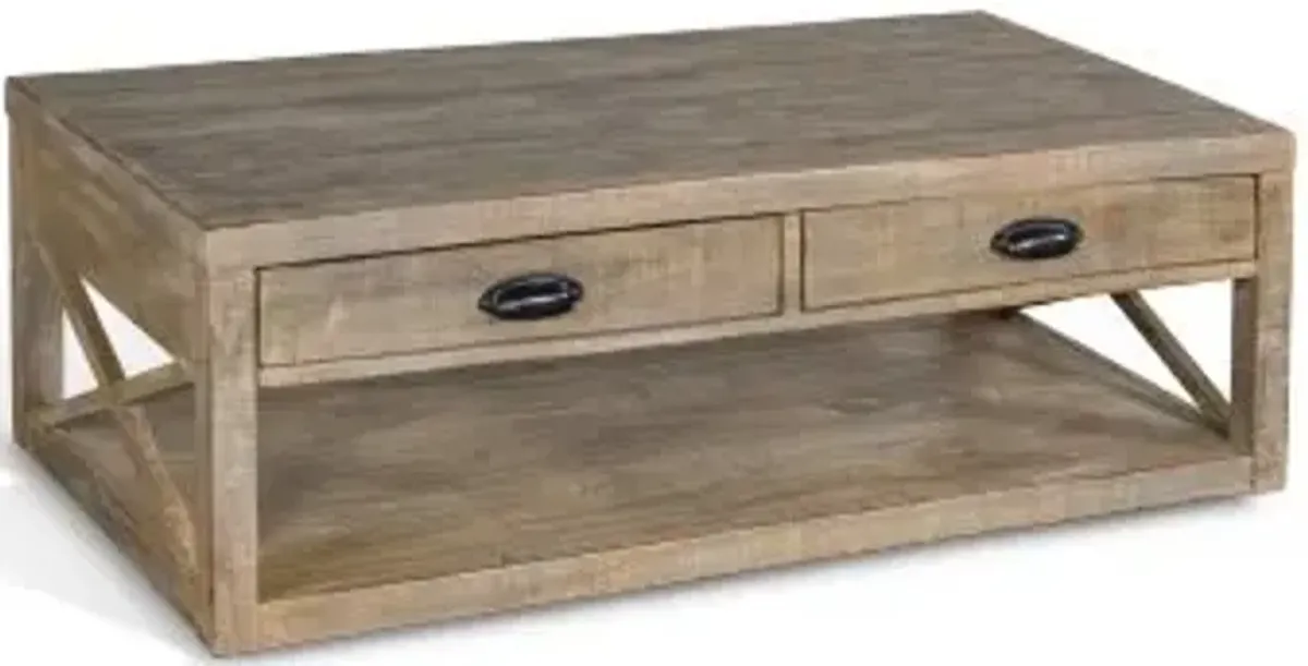 Sunny Designs Durango Weathered Brown Cocktail Table(No Basket)