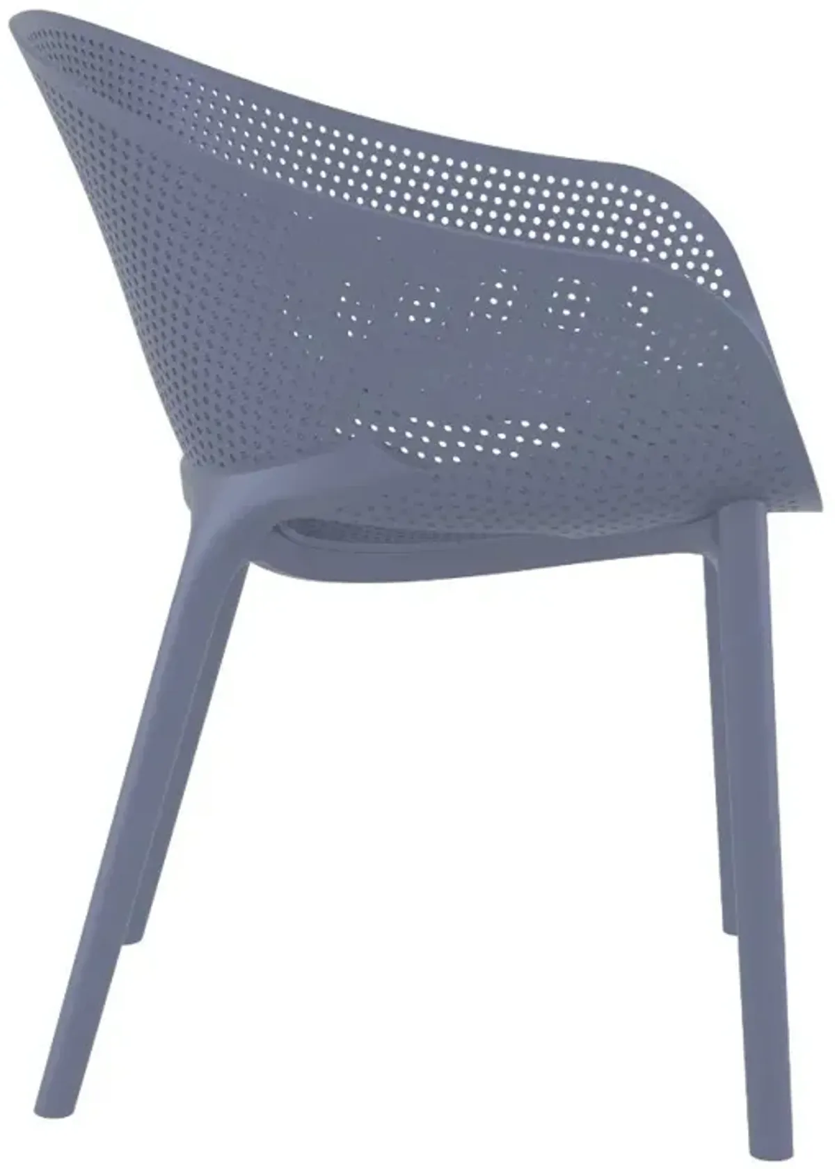 Compamia Sky Pro Stacking Dining Chair Gray