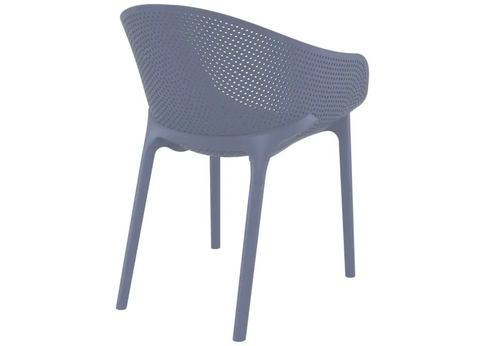 Compamia Sky Pro Stacking Dining Chair Gray