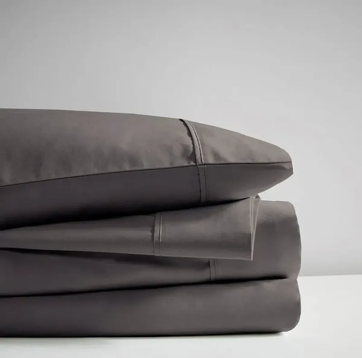 BEAUTYREST CALIFORNIA KING CHARCOAL 600 THREAD COUNT COOLING COTTON BLEND SHEET SET