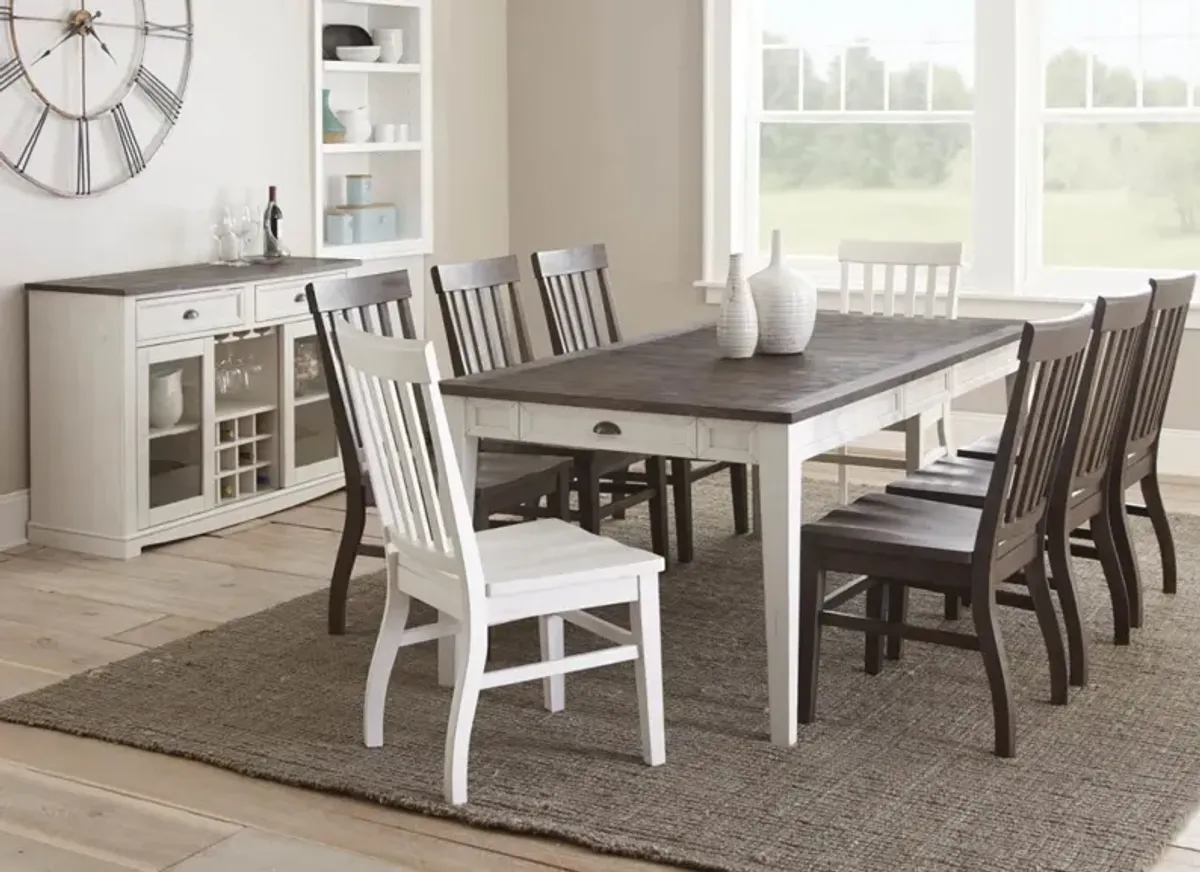 5 PIECE CAYLA TABLE + 4 SIDE CHAIRS