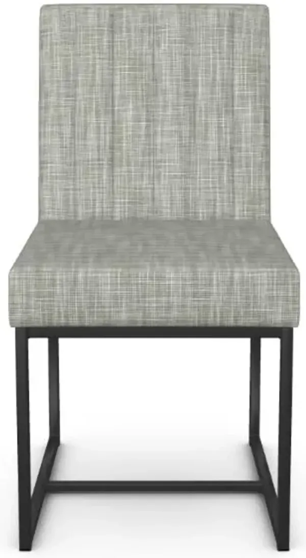 Amisco Darcy Illusion Upholstered Dining Side Chair in Black Coral