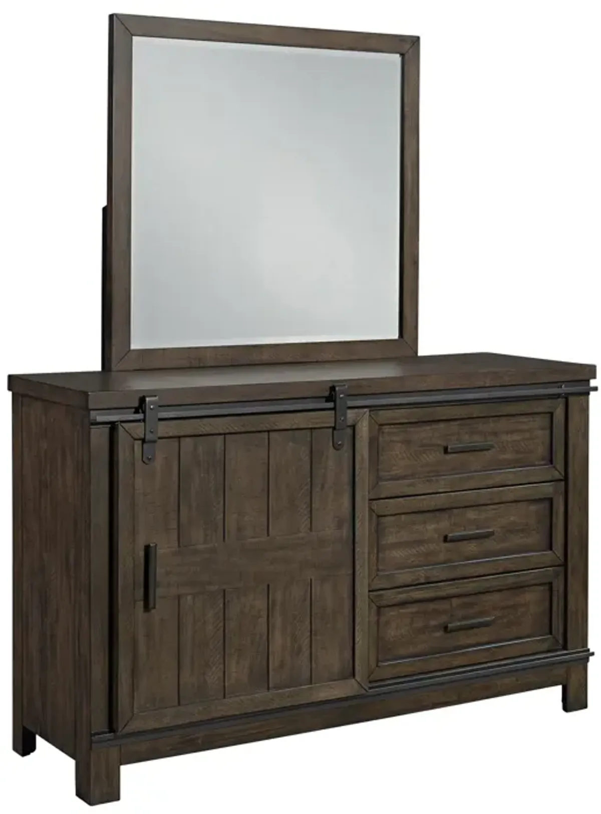 TWIN PANEL BED DRESSER & MIRROR - THORNWOOD HILLS