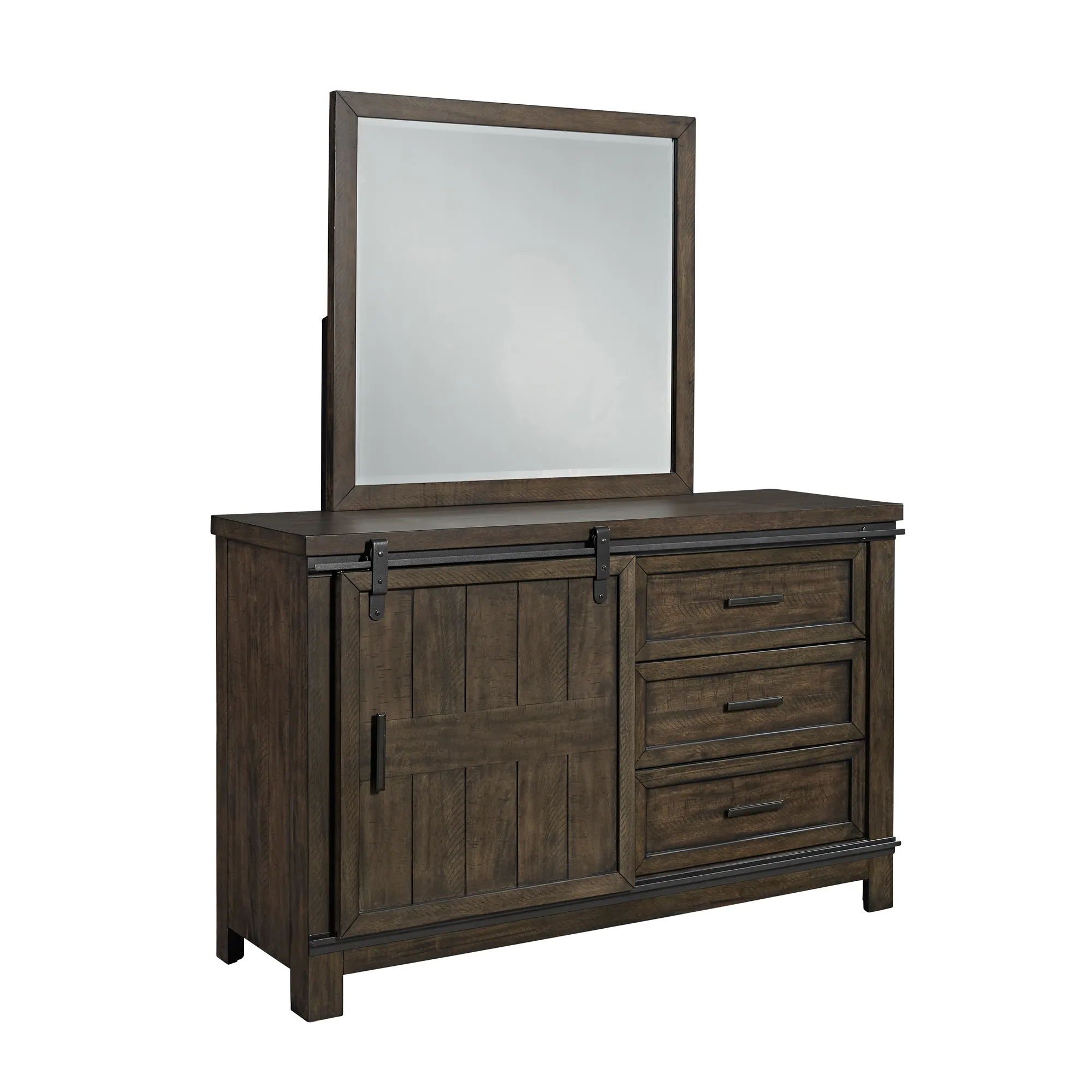 TWIN PANEL BED DRESSER & MIRROR - THORNWOOD HILLS