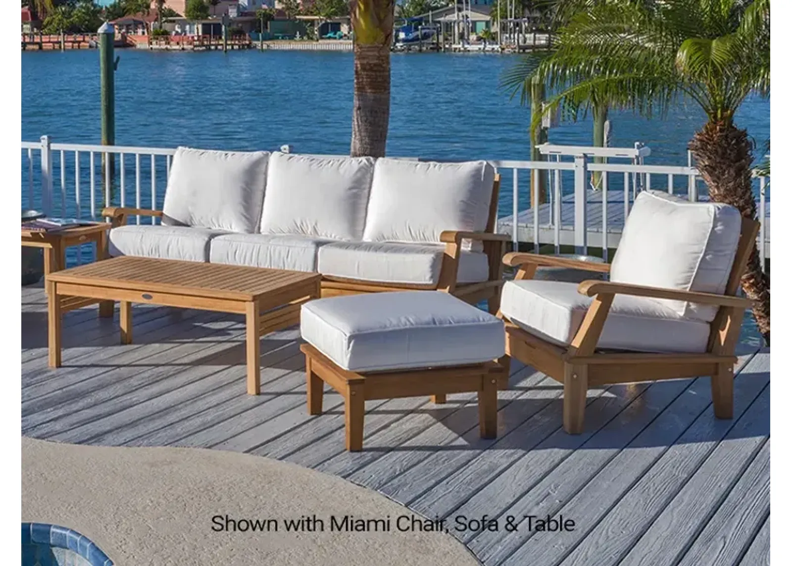 Royal Teak Miami Outdoor Outdoor Ottoman