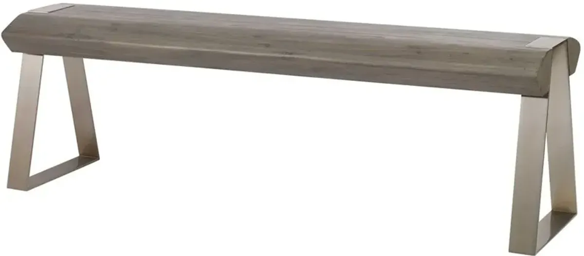 Uttermost Acai Light Gray Bench