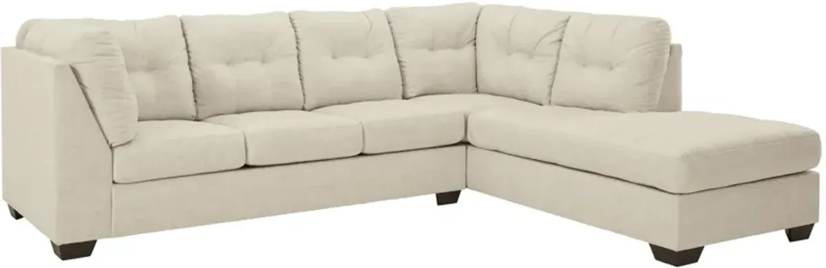 Ashley Falkirk 2-Piece Sectional with Chaise Parchment Benchcraft