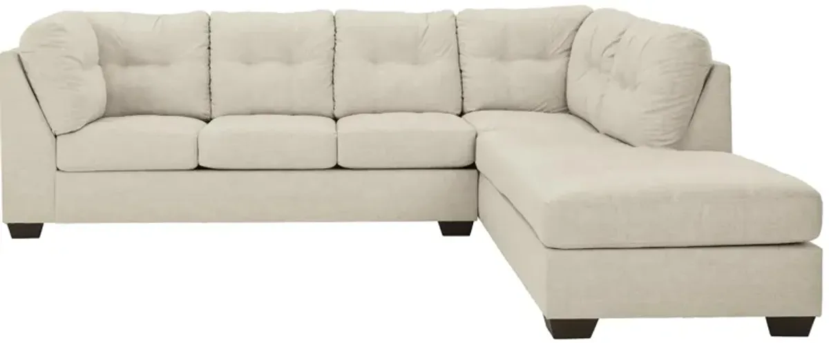 Ashley Falkirk 2-Piece Sectional with Chaise Parchment Benchcraft