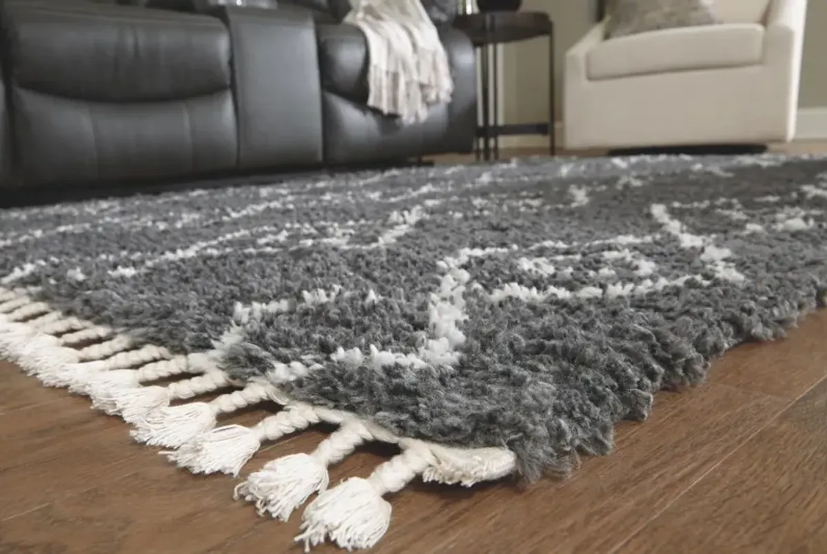 Ashley Maysel Rug Charcoal, White