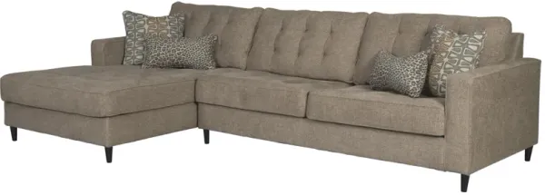 Ashley Flintshire 2-Piece Sectional with Chaise Left-Arm Facing Auburn