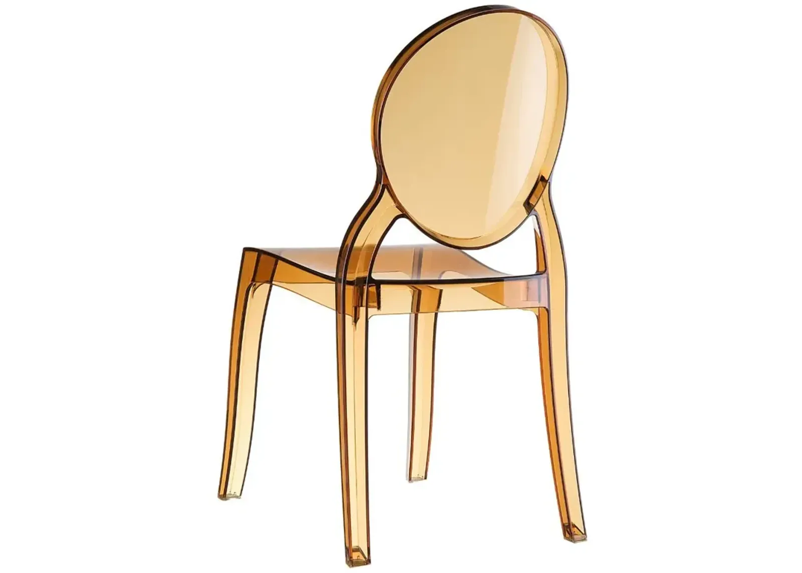 Compamia Elizabeth Polycarbonate Dining Chair Transparent Amber