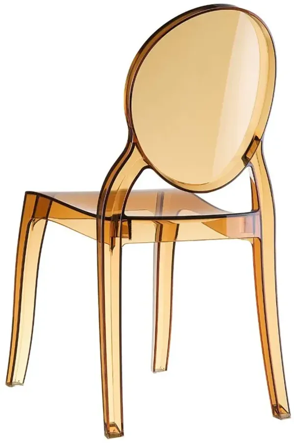 Compamia Elizabeth Polycarbonate Dining Chair Transparent Amber