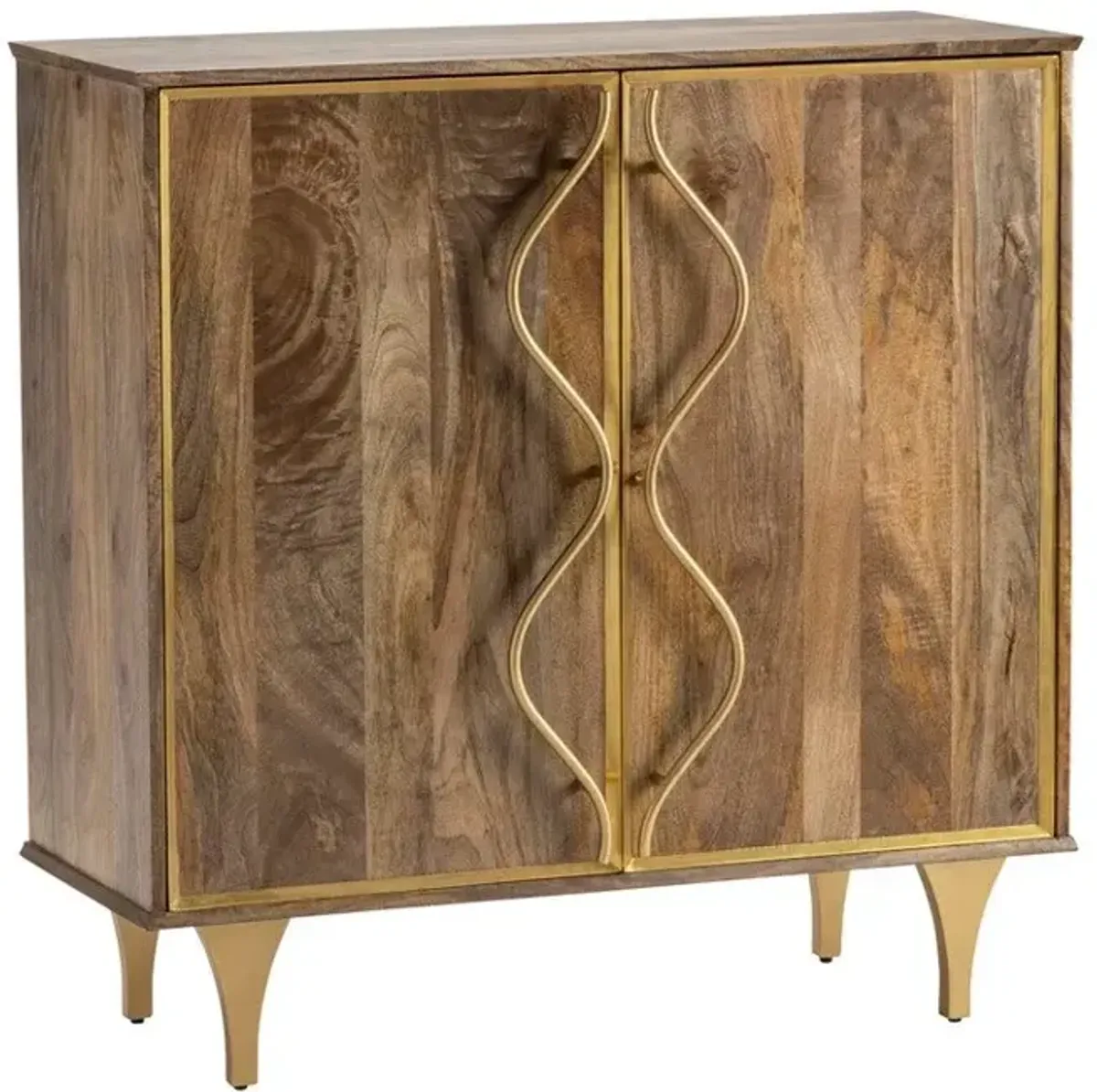 Crestview Wentworth Brown/Gold Cabinet