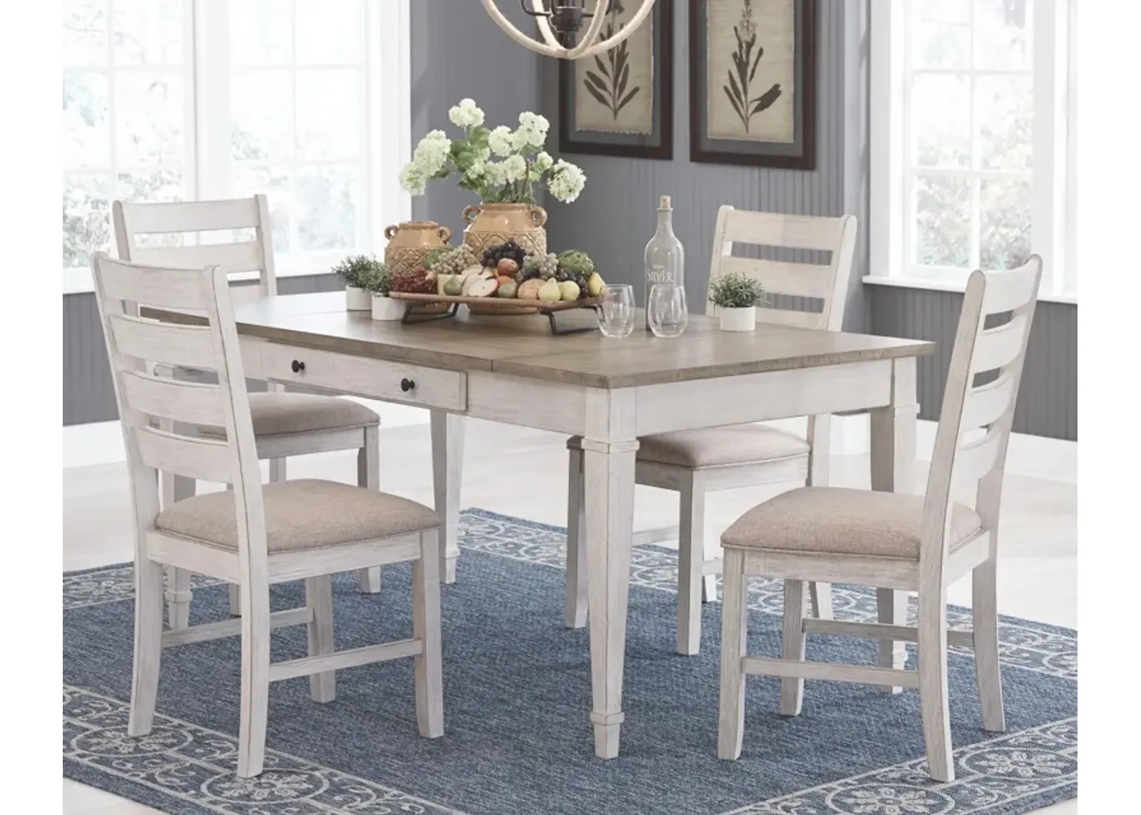 Ashley Skempton White/Light Brown Dining Table