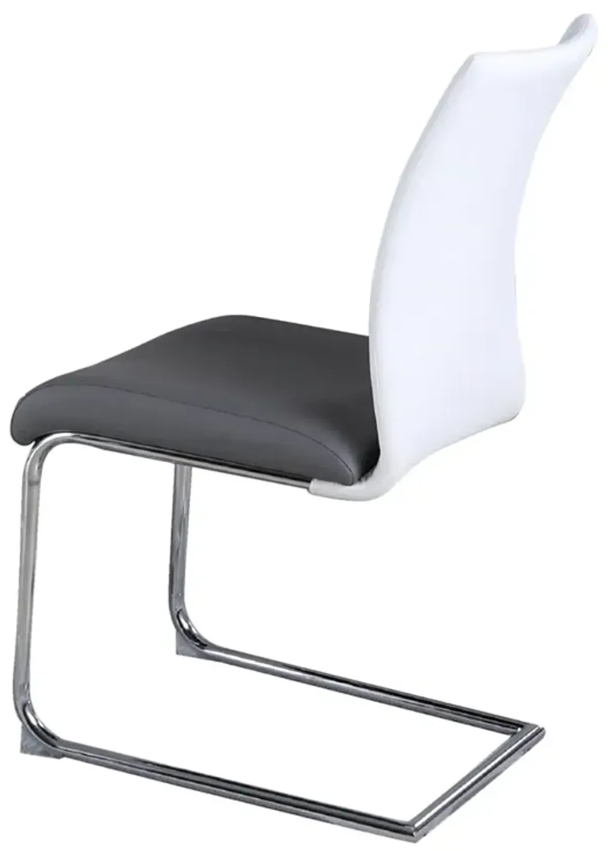 Chintaly Jane Contemporary 2-Tone Contour Back Cantilever Side Chair