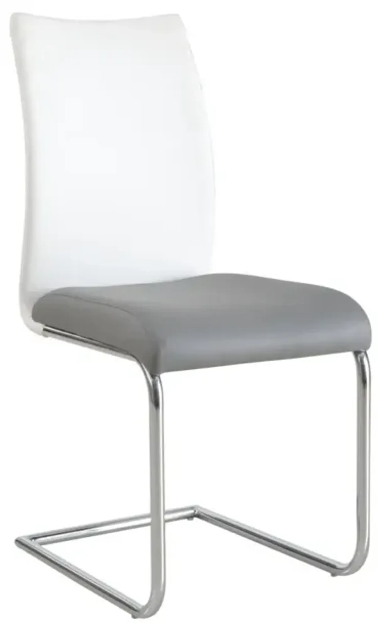 Chintaly Jane Contemporary 2-Tone Contour Back Cantilever Side Chair
