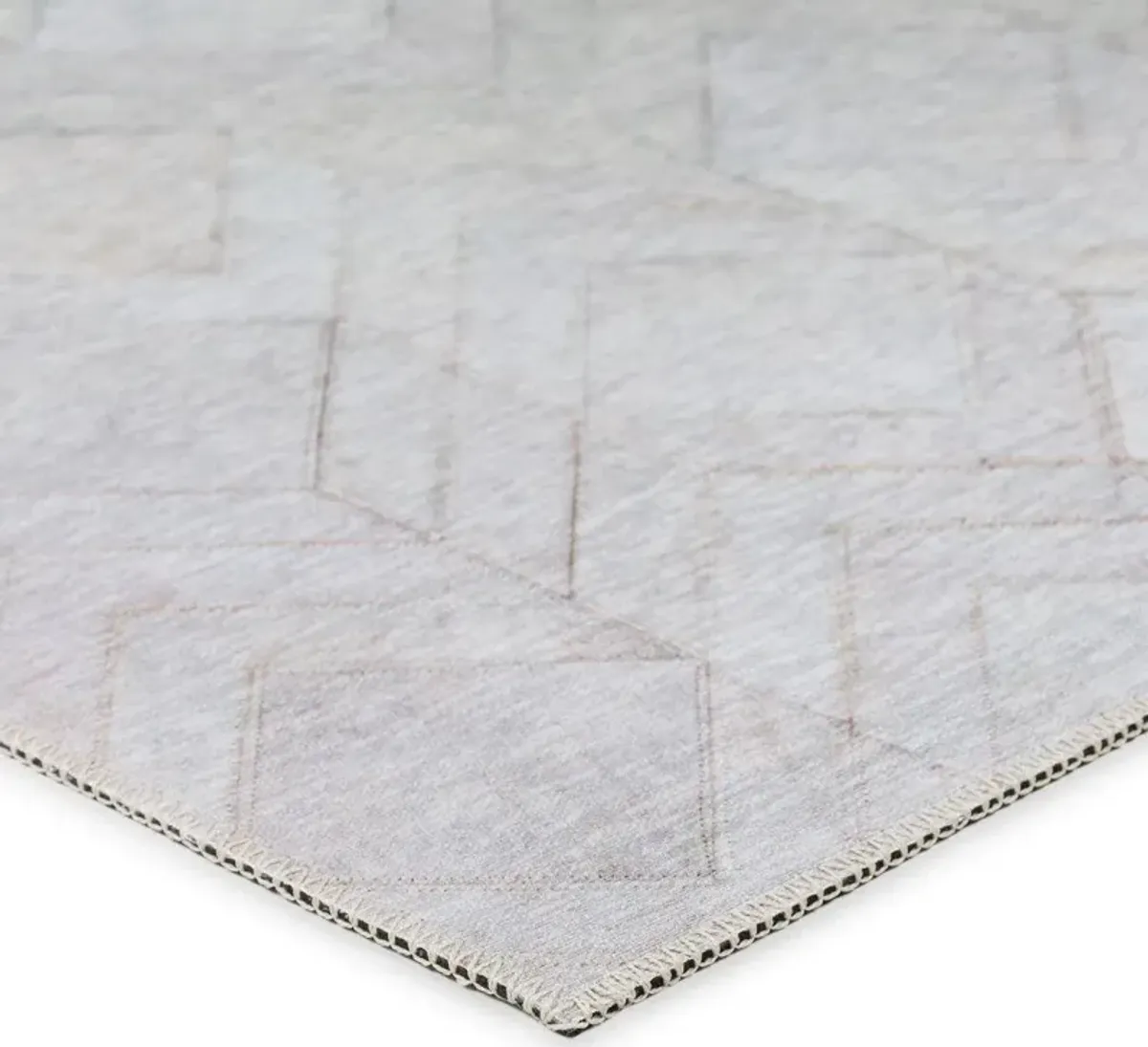 Dalyn Antique Fade Diamond 5'X8' Area Rug in White Tones