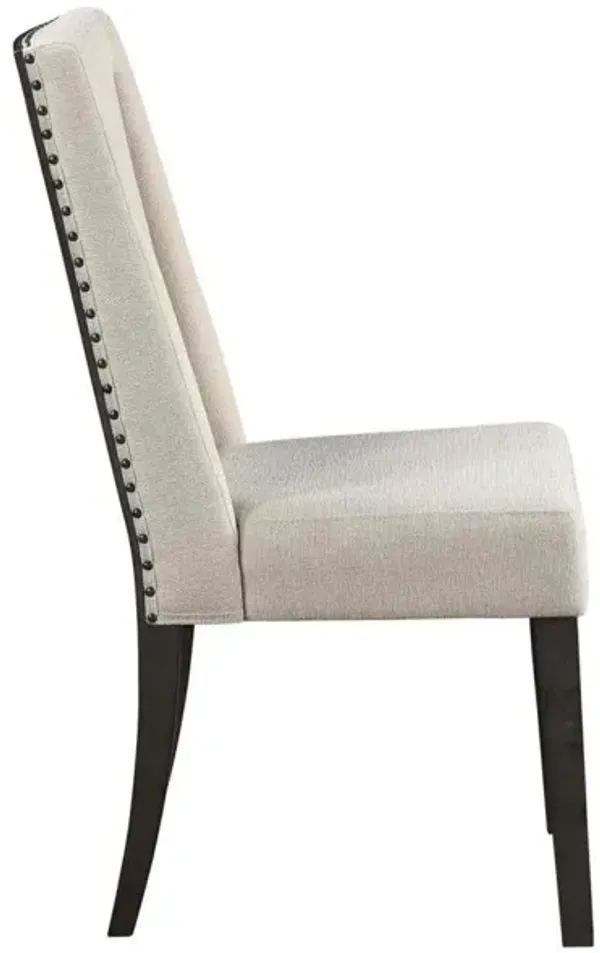 Steve Silver Napa Beige Upholstered Side Chair In Dusky Cedar