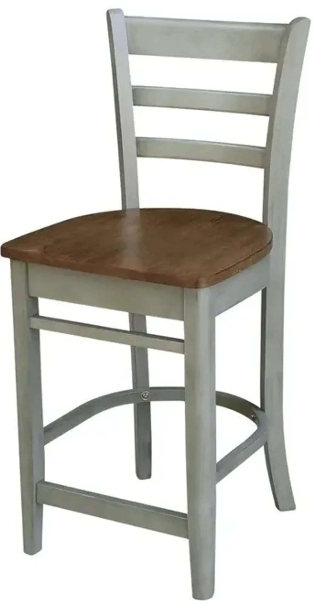 John Thomas Dining Essentials Emily Wood Stool in Hickory & Stone