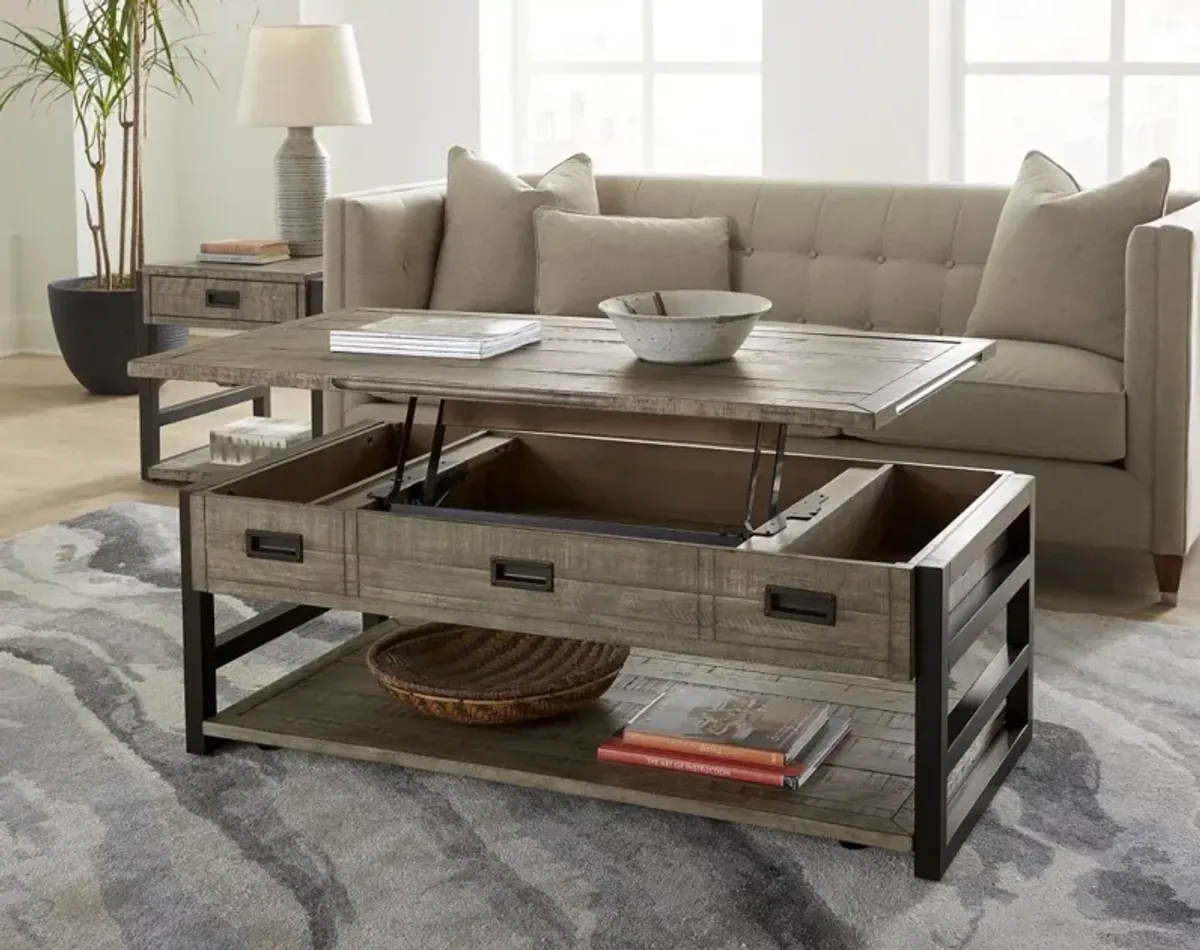 Aspenhome Grayson Cinder Grey Lift-Top Coffee Table