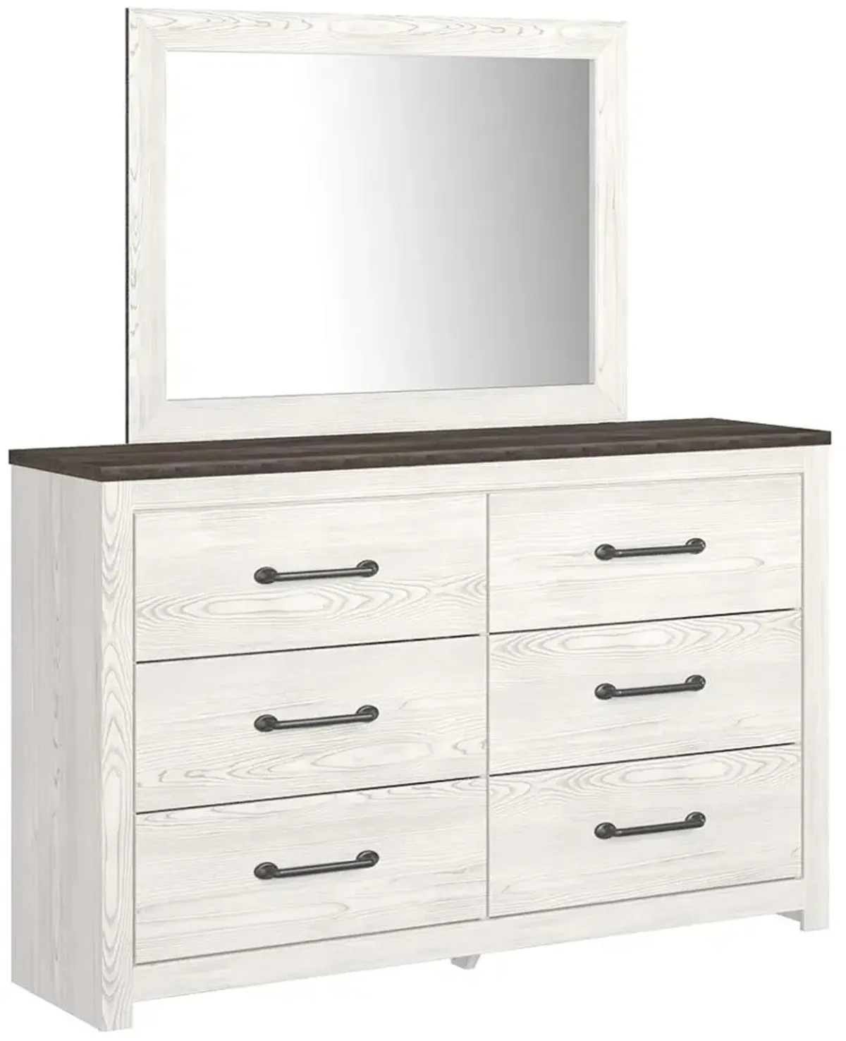 Ashley Gerridan White Dresser & Mirror Set