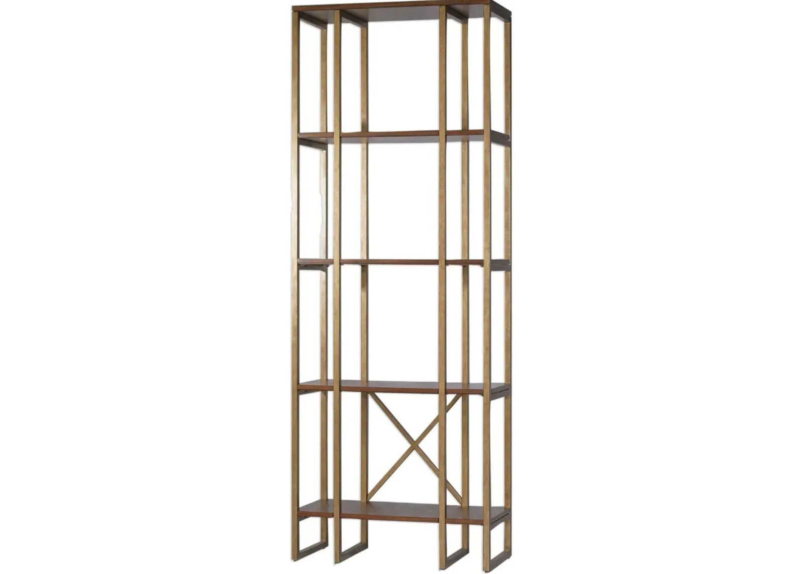 Uttermost Karishma Antique Gold Etagere Bookcase