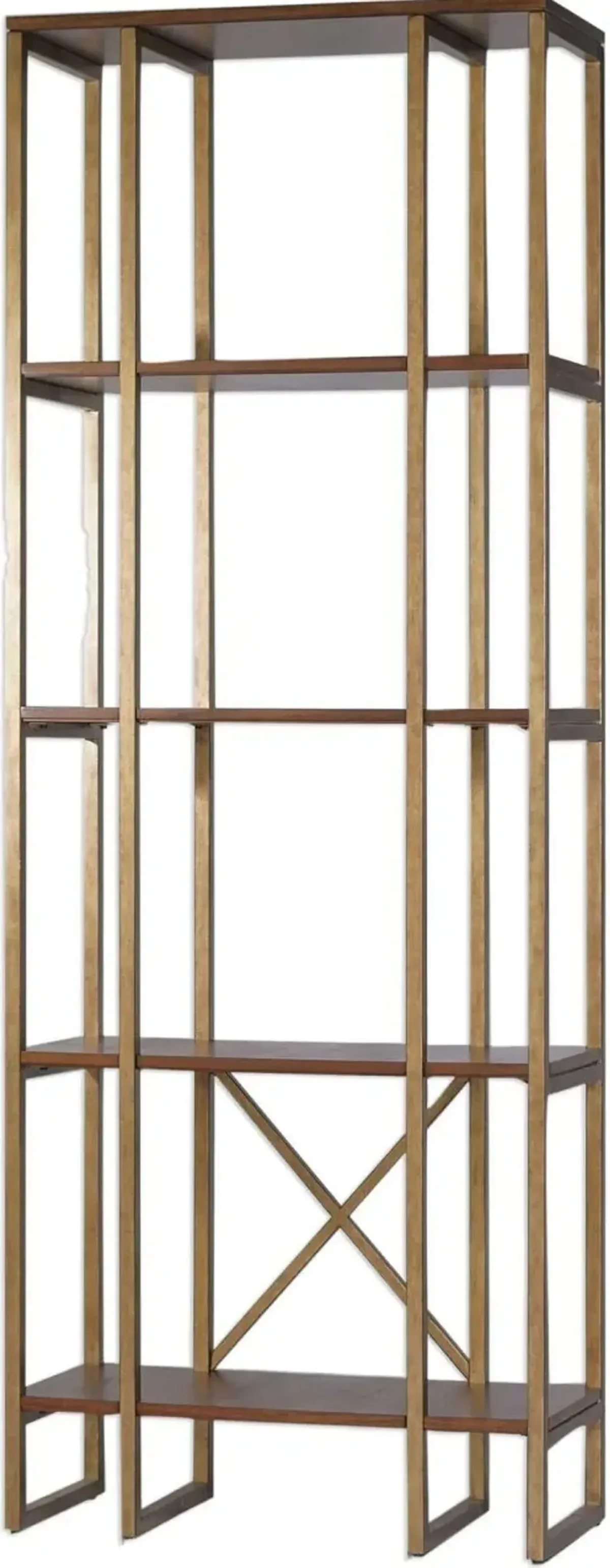 Uttermost Karishma Antique Gold Etagere Bookcase