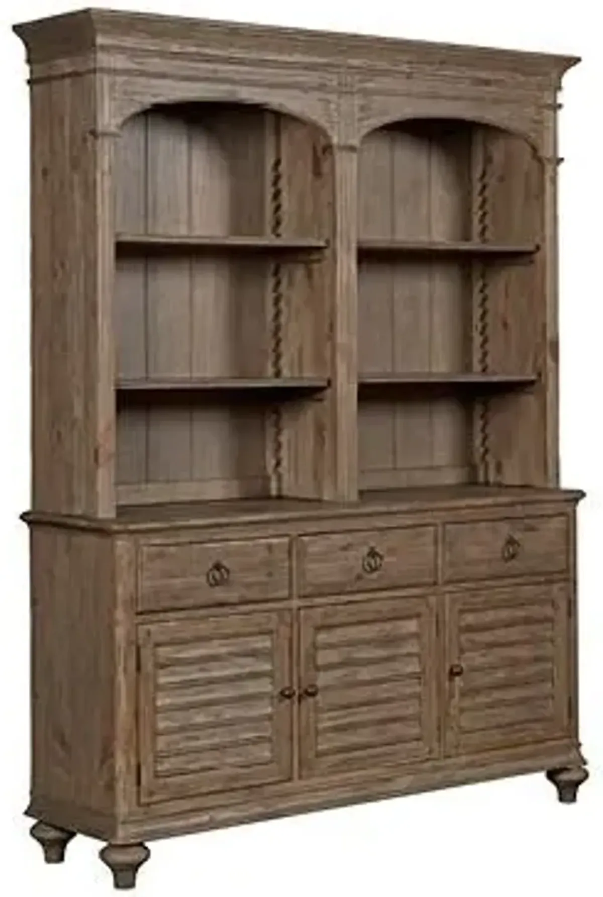 Kincaid Hastings Brown Open Hutch & Buffet