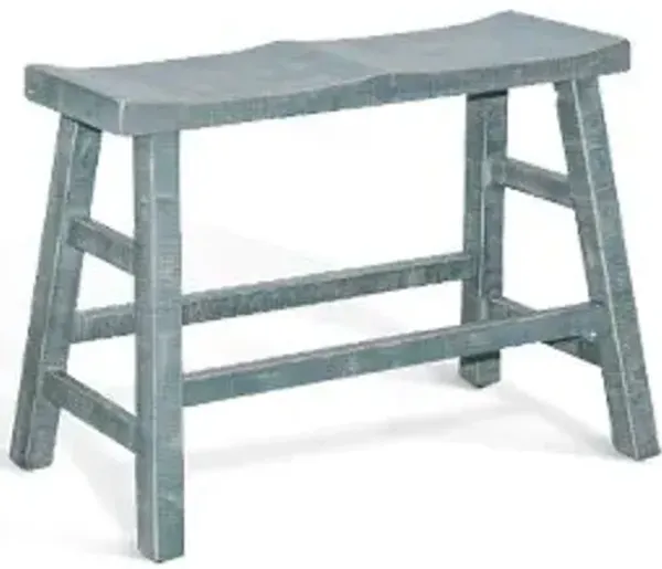 Sunny Designs Marina Sea Grass 24 Inch Wood Seat Counter-Height Bench