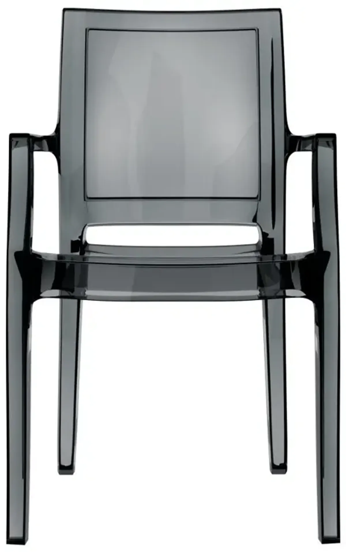 Compamia Arthur Polycarbonate Modern Dining Chair Transparent Black