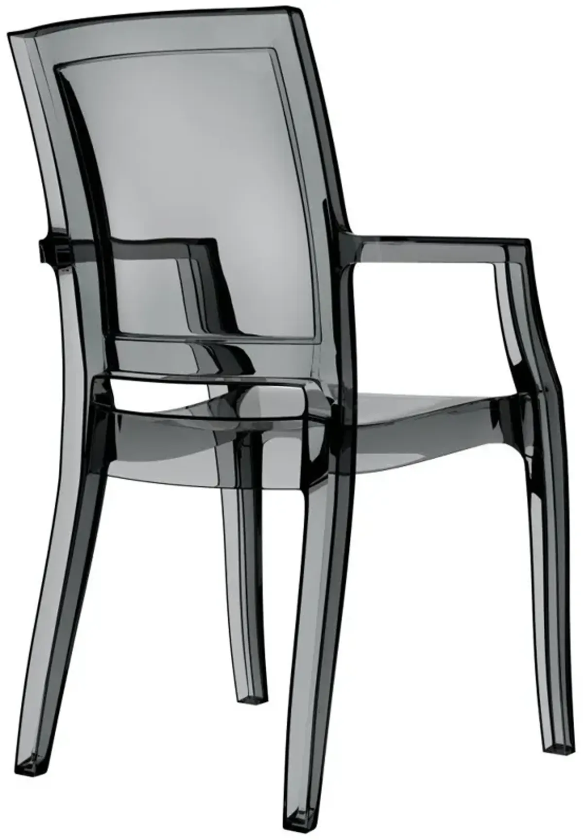 Compamia Arthur Polycarbonate Modern Dining Chair Transparent Black