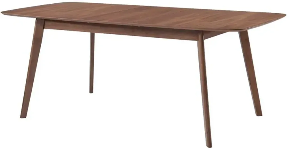 Coaster Redbridge 75 Inch Extension Leaf Dining Table Natural Walnut