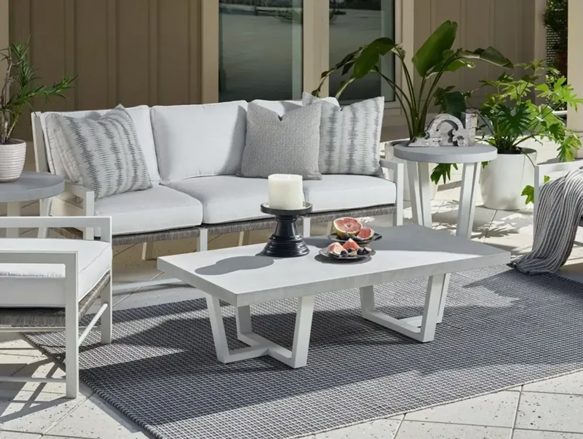 Universal Coastal Living Outdoor South Beach Chalk/Gray Coffee Table