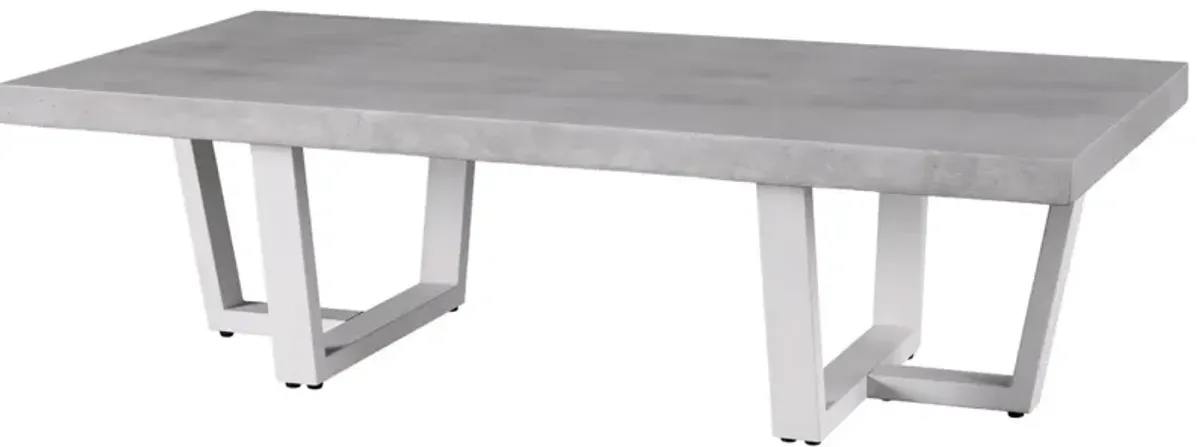 Universal Coastal Living Outdoor South Beach Chalk/Gray Coffee Table