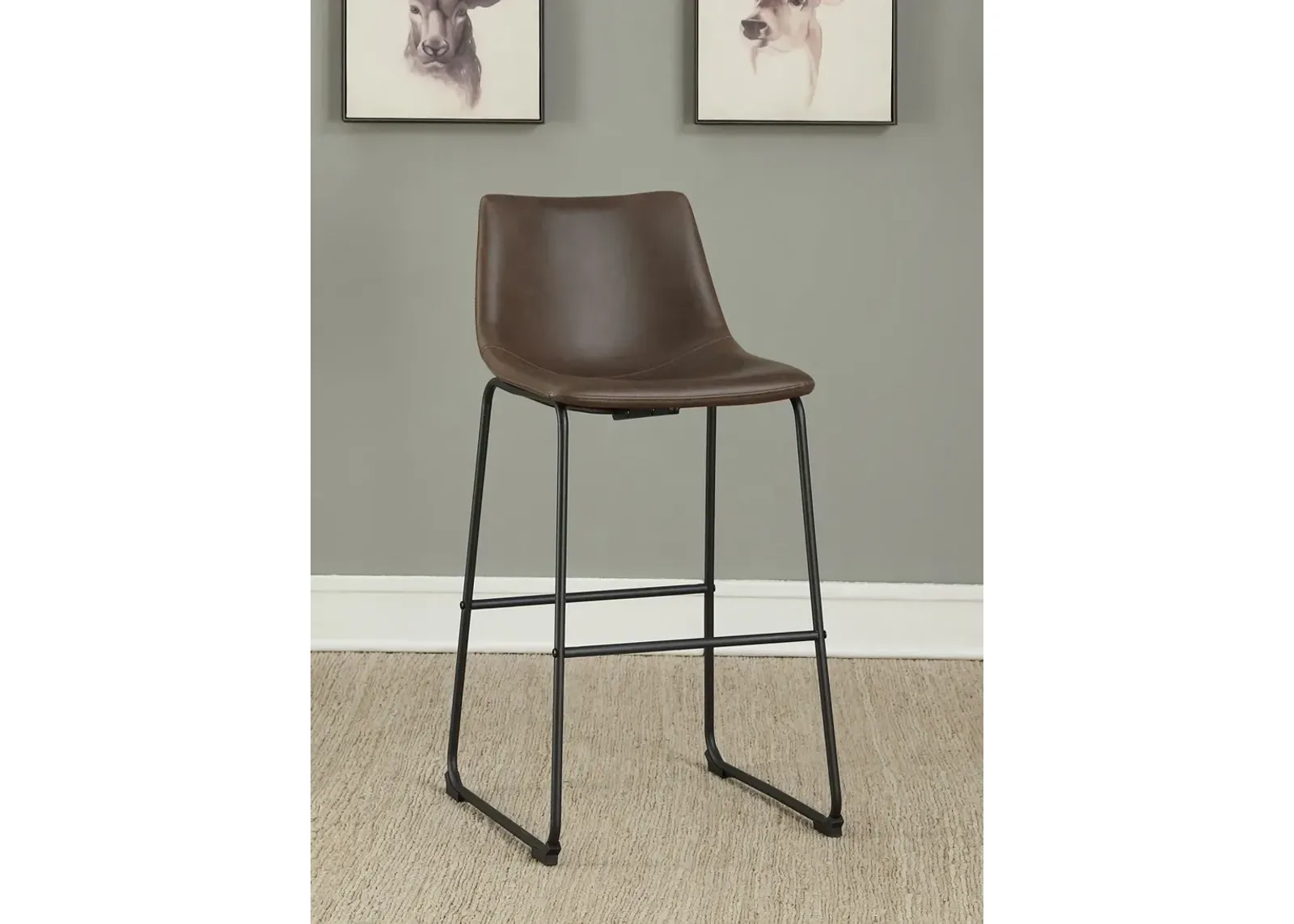 Coaster Michelle Upholstered Bar Chair Brown