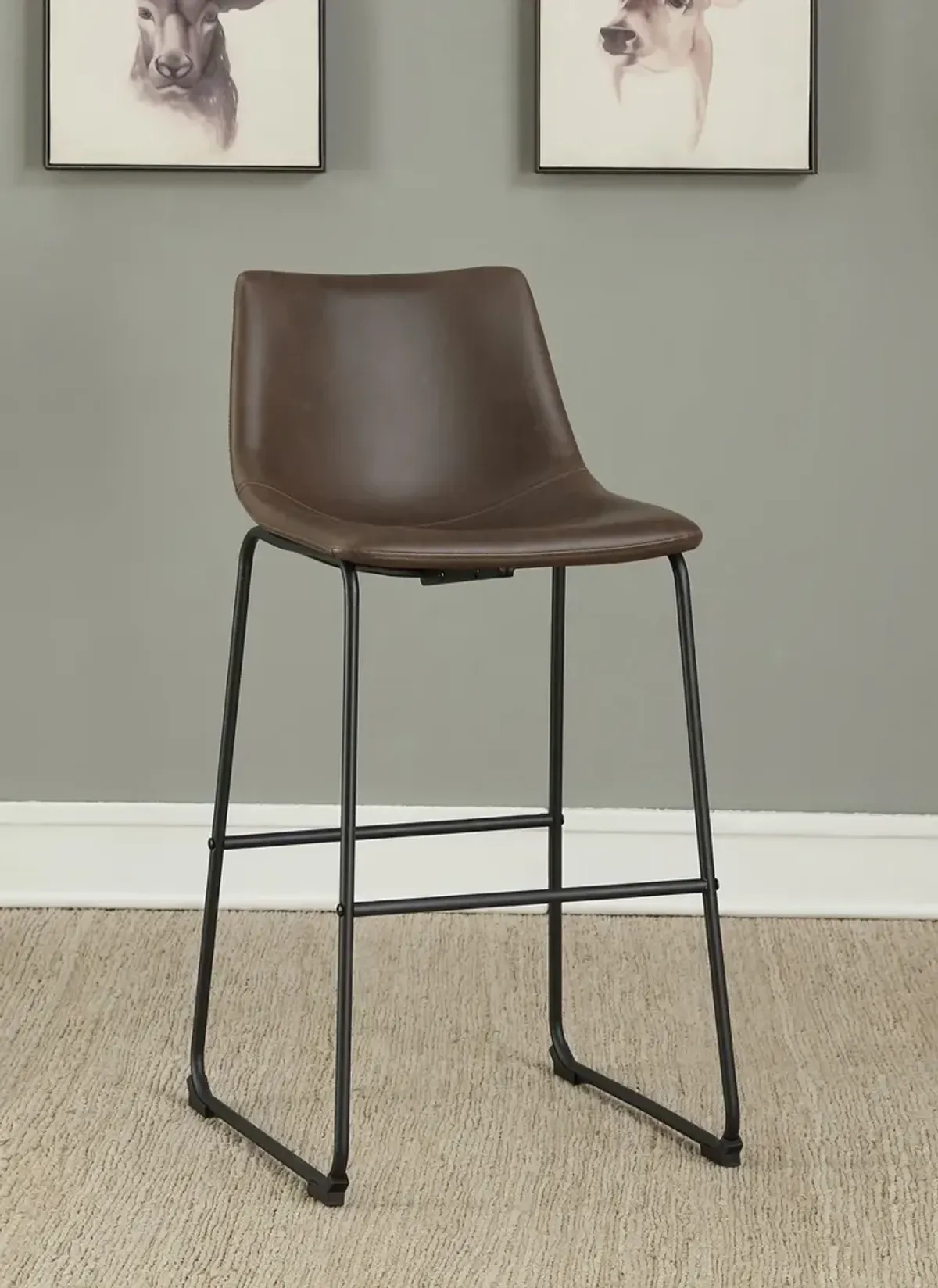 Coaster Michelle Upholstered Bar Chair Brown