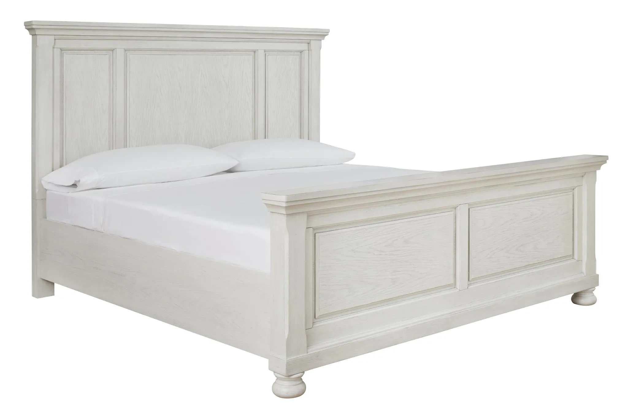 ROBBINSDALE CALIFORNIA KING PANEL BED ANTIQUE WHITE SIGNATURE DESIGN