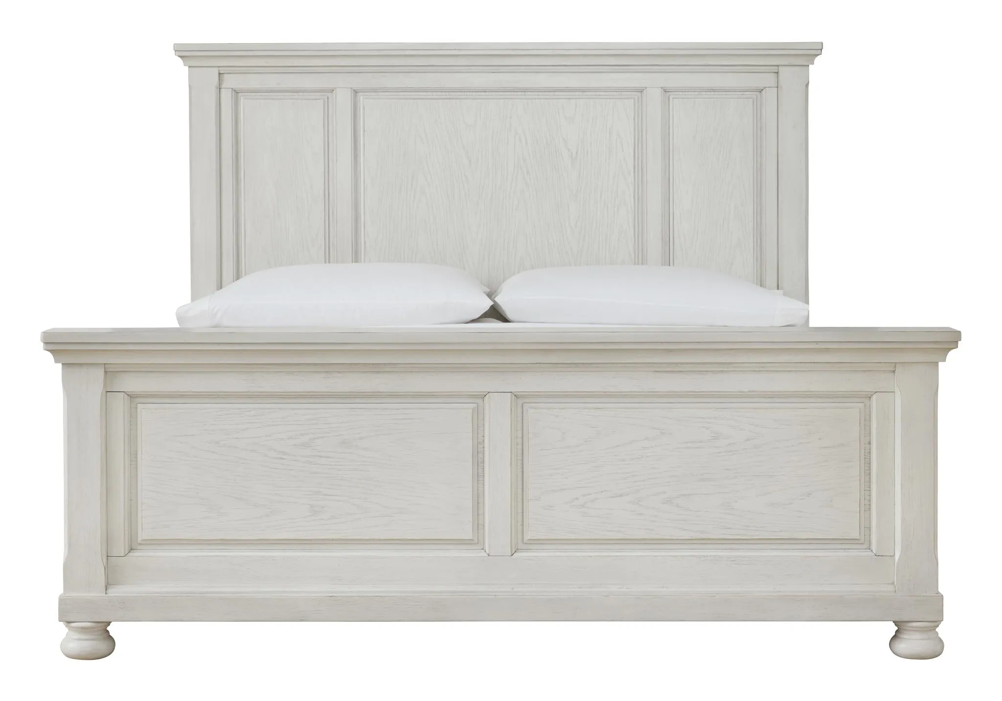 ROBBINSDALE CALIFORNIA KING PANEL BED ANTIQUE WHITE SIGNATURE DESIGN