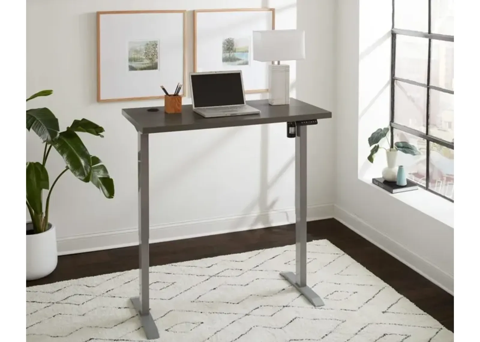 Martin Furniture Gray Electric Sit/Stand Desk