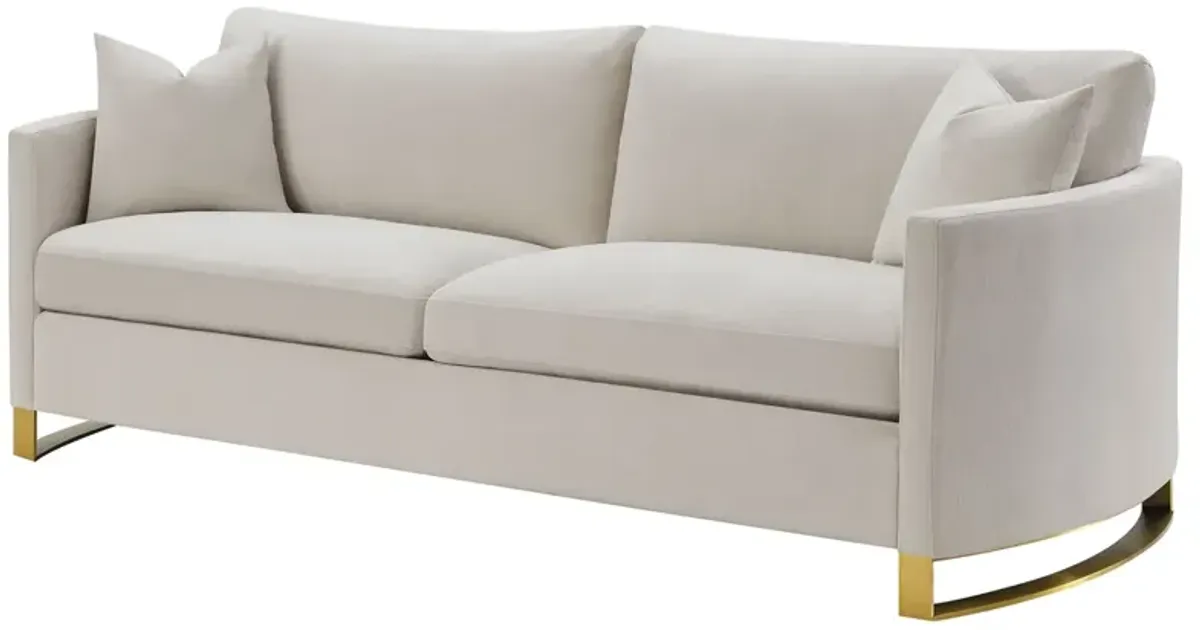 Coaster Corliss Upholstered Arched Arm Sofa Beige