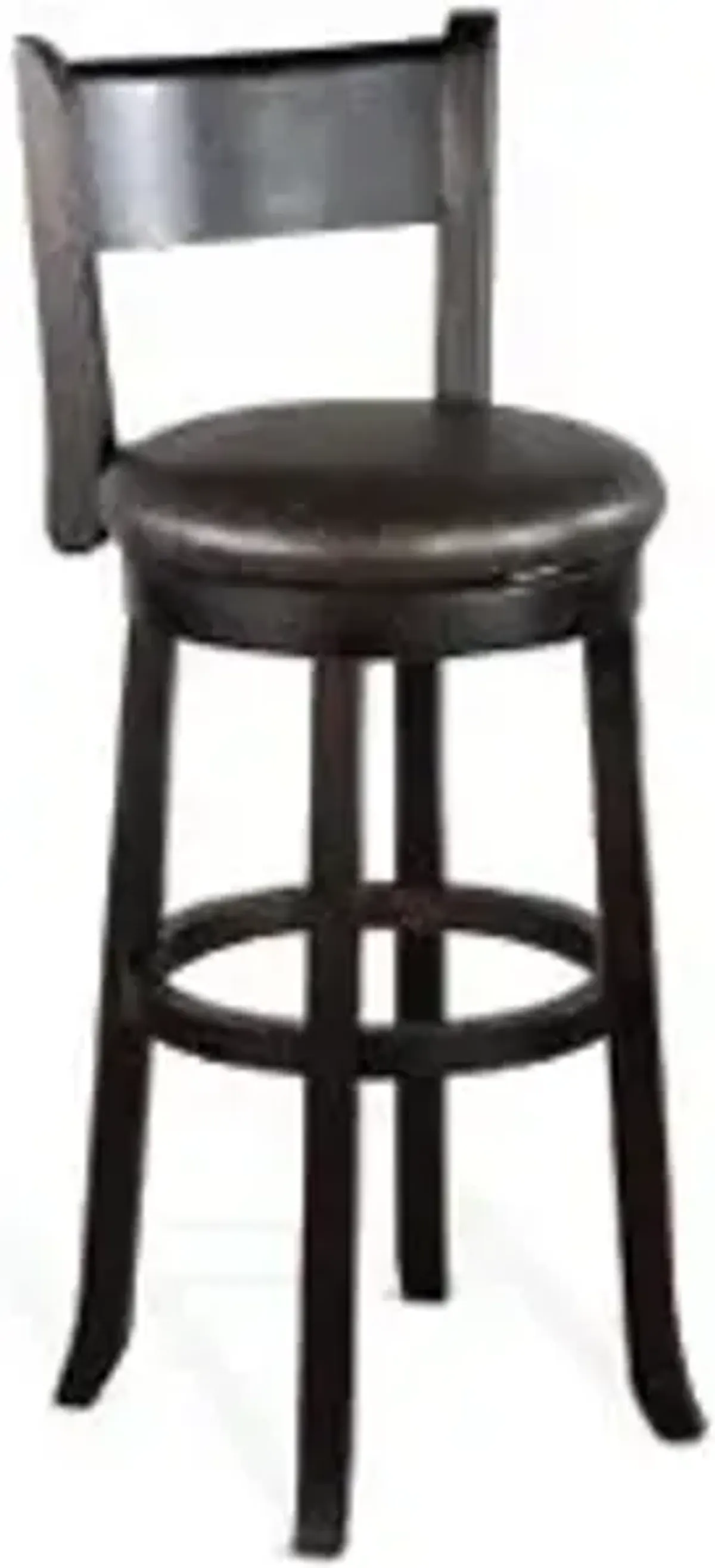 Sunny Designs Scottsdale Black Walnut 30 Inch Swivel Bar Counter-Height Stool with Cushioned Seat & Back