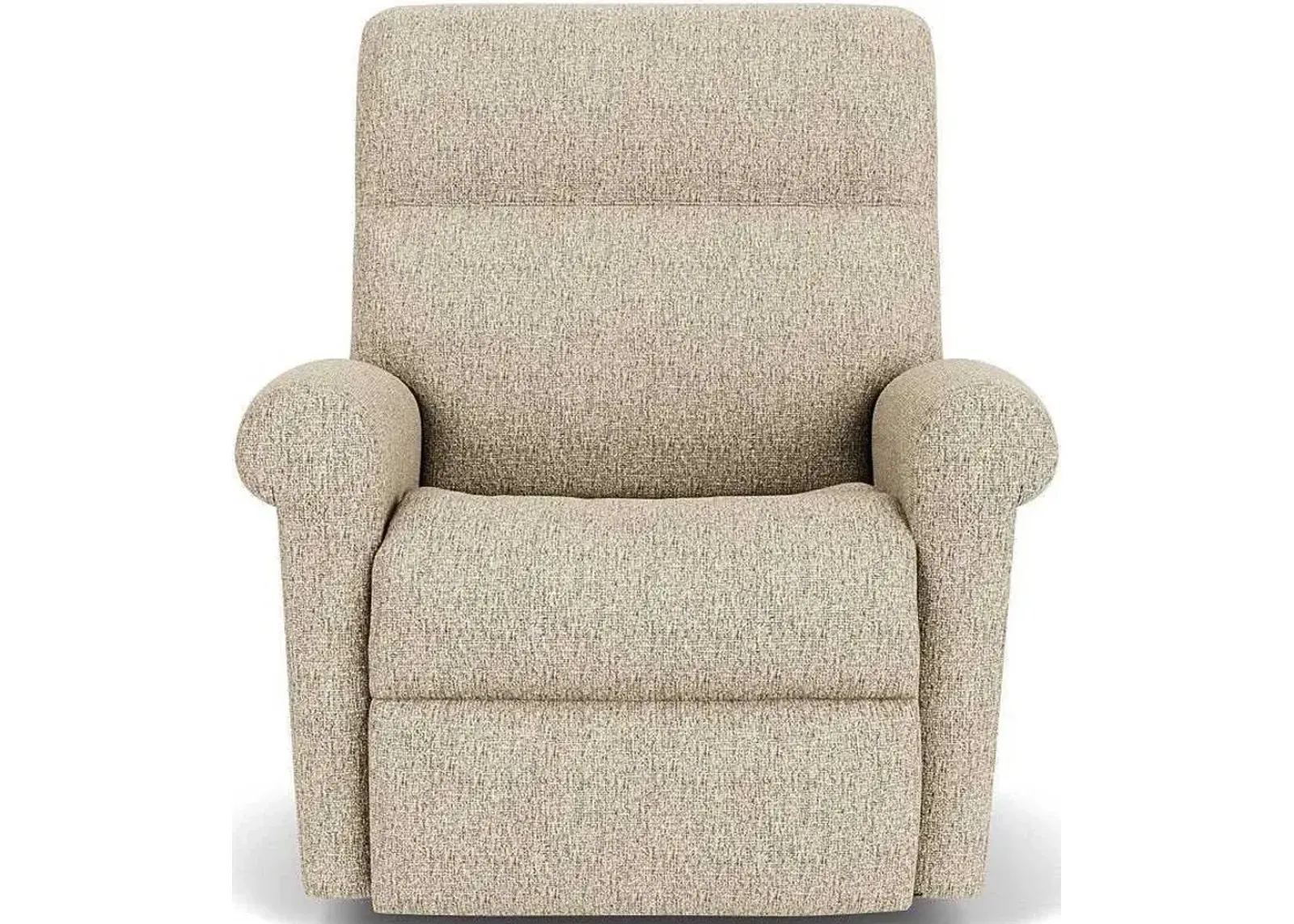 Flexsteel Davis White Cream Swivel Gliding Manual Recliner